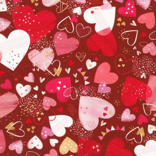 Charming Love Tossed Small Hearts AXGD 23470 343