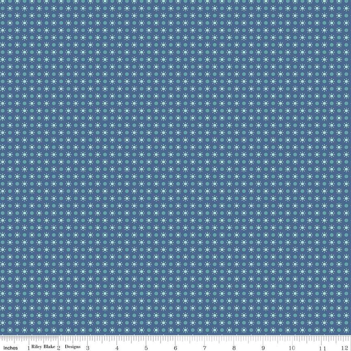 Autumn Dots C14657 Denim