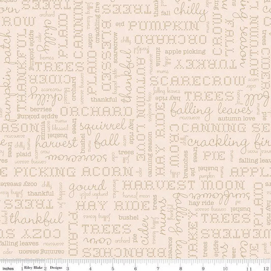 Autumn Words C14667 Latte