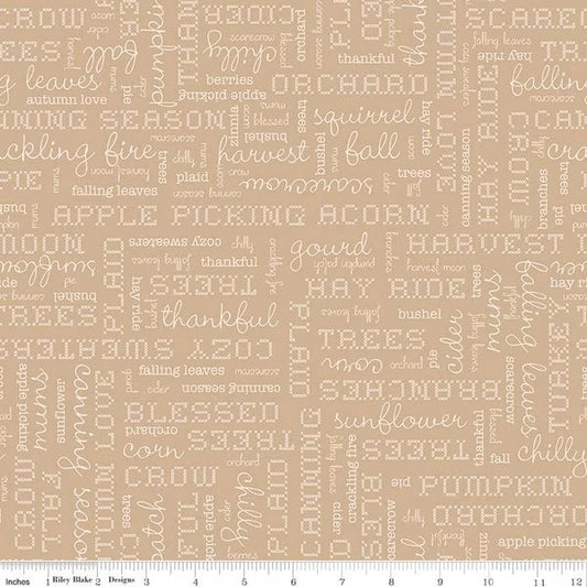 Autumn Words C14667 Tea Dye