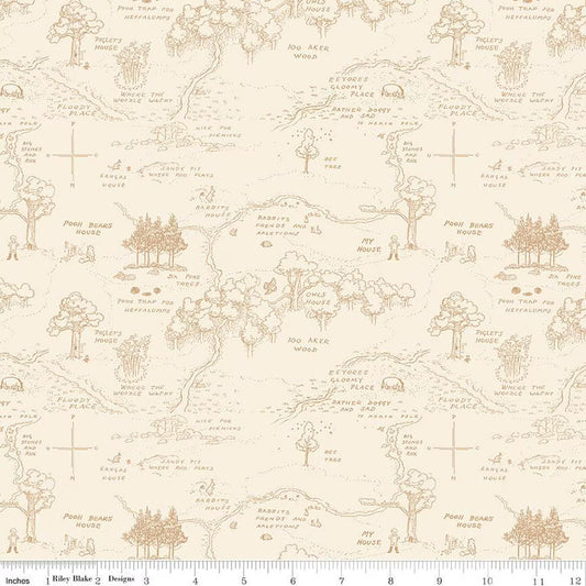 Winnie the Pooh Map C17001 Cream