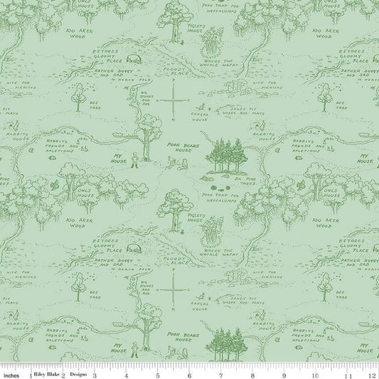 Winnie the Pooh Map C17001 green