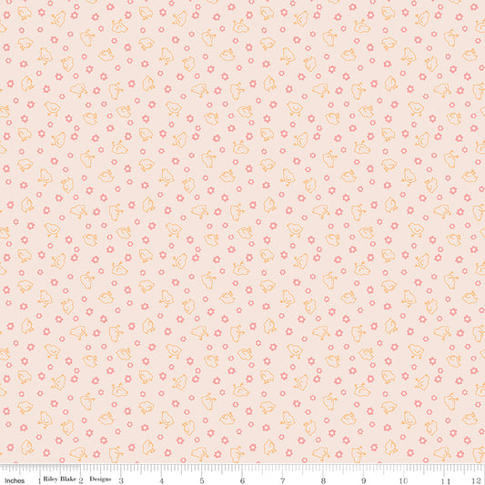 1 Meter Cut Farmers Daughter C17187 Coral