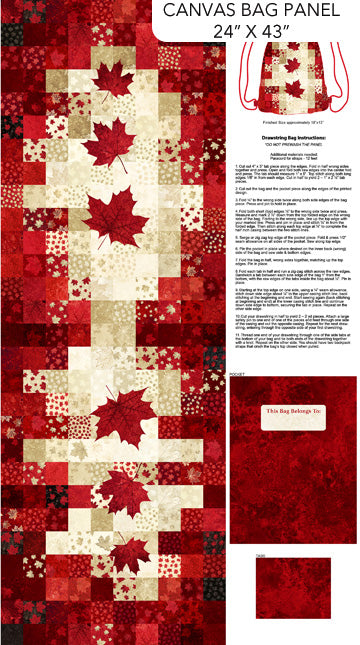 Stonehenge OH Canada 14 C29024 Red Multi Bag Panel