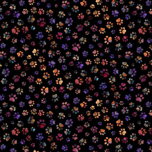 Calico Cat Floral Paw Prints CD4115