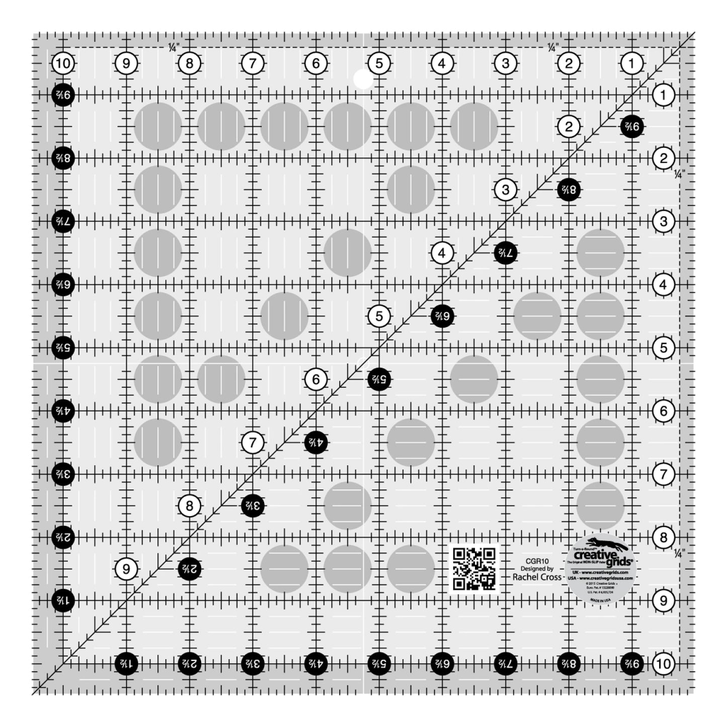 Creative Grids 10.5" x 10.5" Ruler