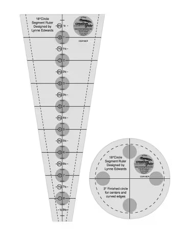 Non Slip 18 Degree Dresden Plate Ruler