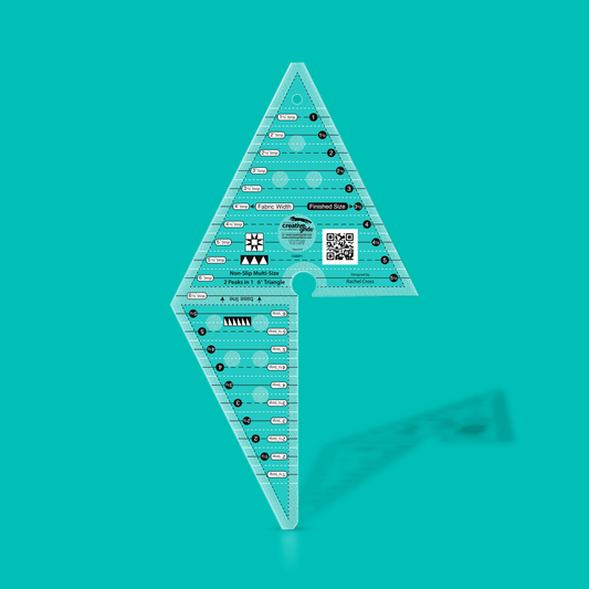 Creative Grid Multi Size 2 Peaks in 1 6" Triangle Ruler