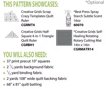 Scrap Crazy Bear Paw Quilt Pattern
