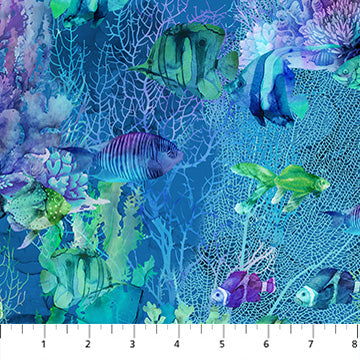 1 Meter Cut Coral Reef DP28879 48 Navy
