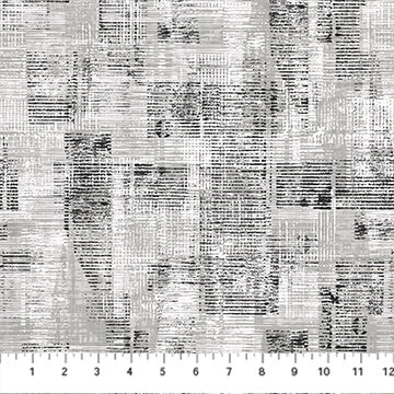 Urban Oasis Flannel F28321-10 White Tonal Squares