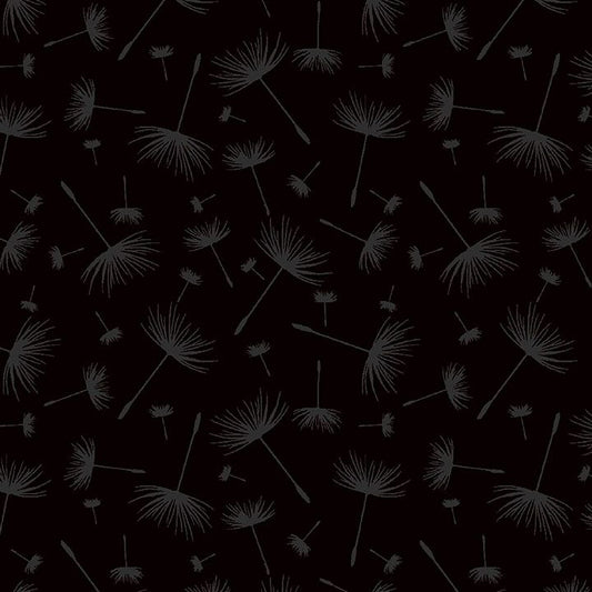Bolt End 45" Blackout C1814 floating dandelion puffs