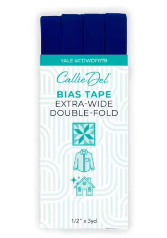 Callie Del Extra Wide Double Face Bias Tape Yale