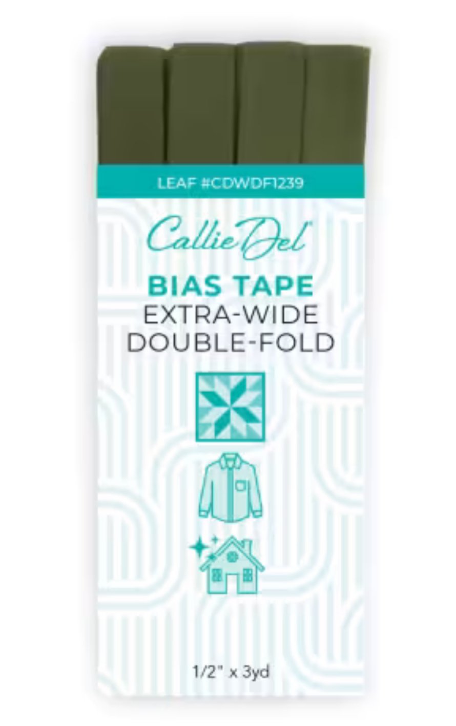 Callie Del Extra Wide Double Face Bias Tape Leaf