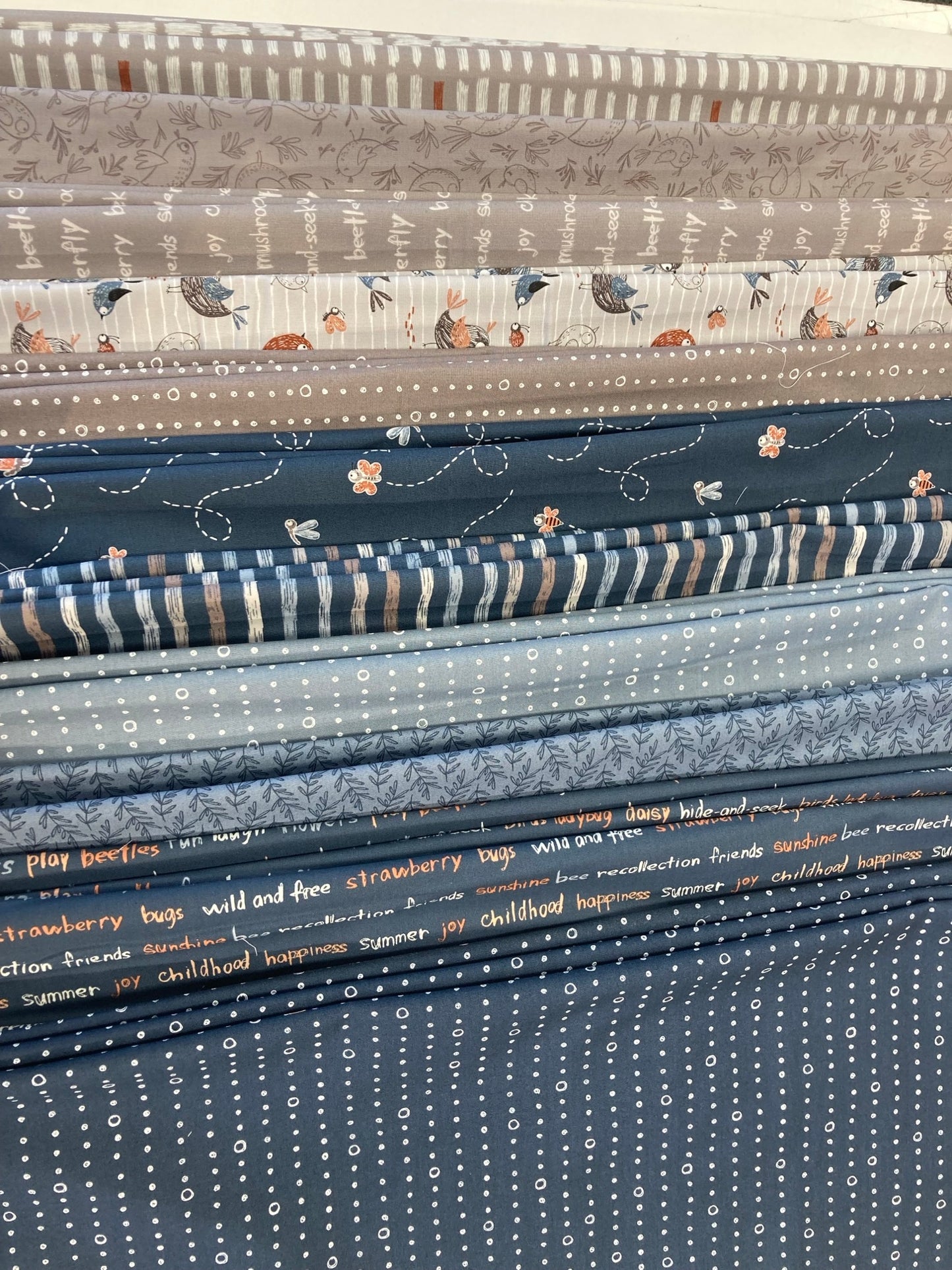 Chirp Slate Blue Fat Quarter bundle