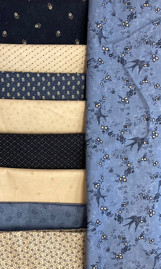 Bluebirds Nest Wind Fat Quarter Bundle