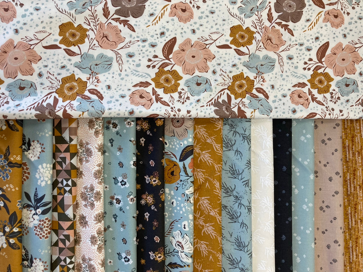 Wellspring Fat Quarter Bundle Blue/Yellow