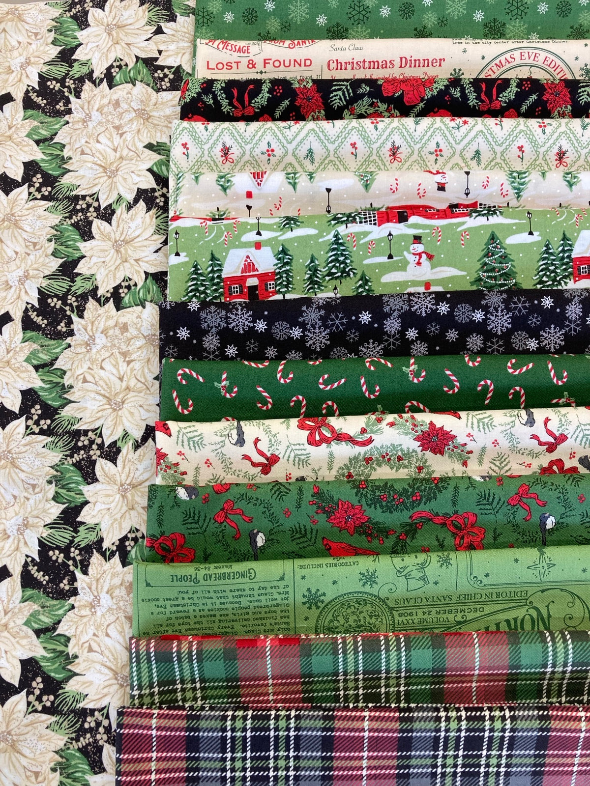 Holiday Cheer Green Fat Quarter Bundle