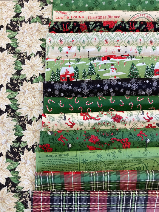 Holiday Cheer Green Fat Quarter Bundle