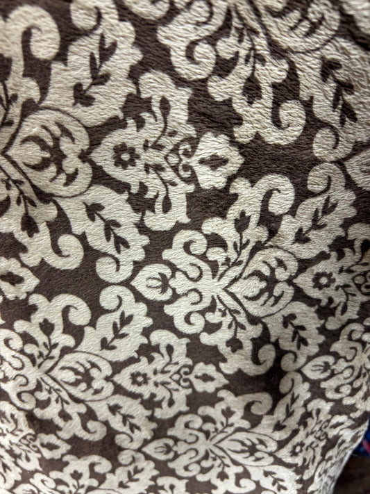Brown Damask Minky