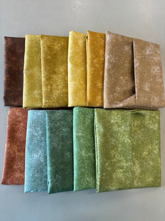 Tea Dye Earth Tones Fat Quarter Bundle