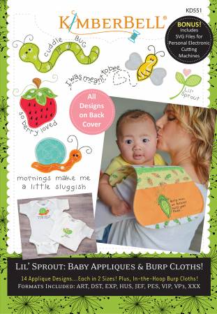 Kimberbell Lil Sprout Baby Appliques & Burp Clothes