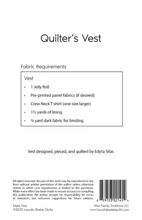Quilters Vest Pattern