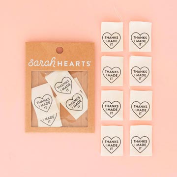 Sarah Hearts Label Thanks I Make It