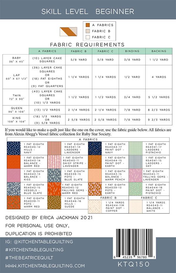 The Beatrice Quilt PATTERN