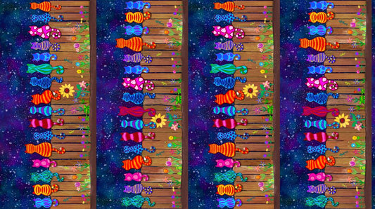 Cats On A Fence Cd1486 Stripe