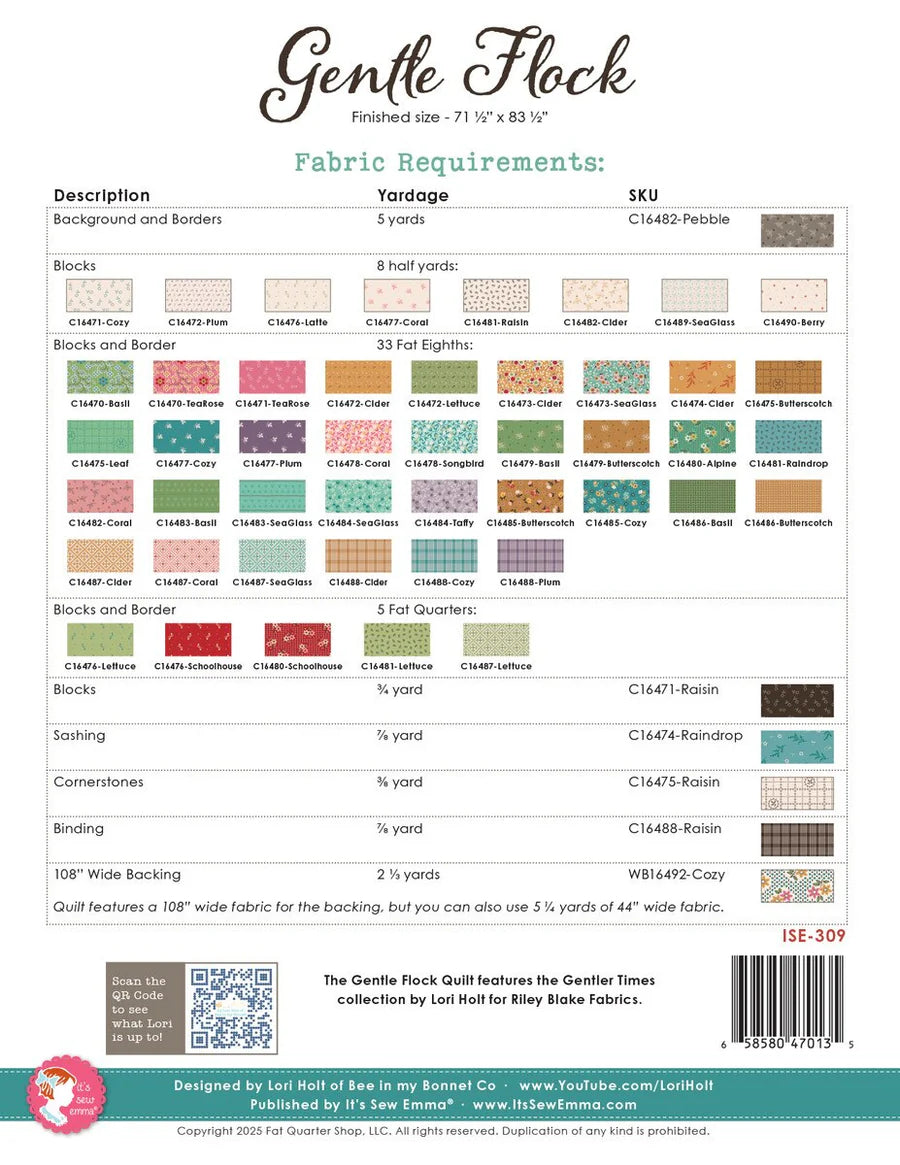 Gentle Flock Quilt Pattern