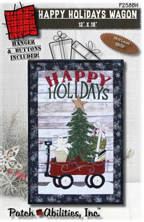 Happy Holidays Wagon Pattern