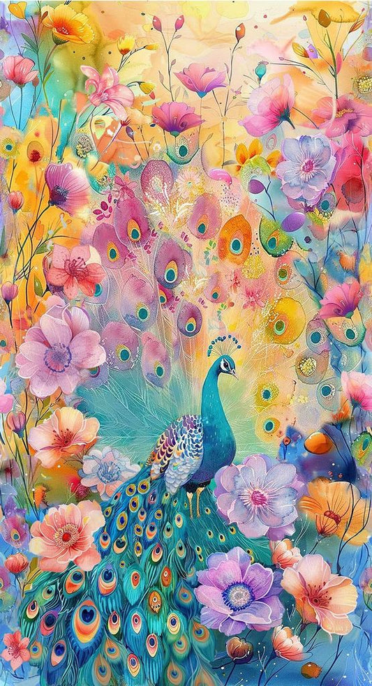 Wild Beauty Peacock Panel CD3960