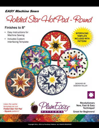 Folded Star Hot Pad Round Pattern