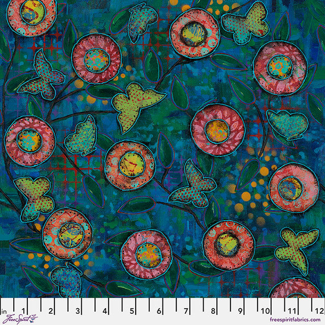 Wings of Wonder Pwsp114 Blue Tapestry
