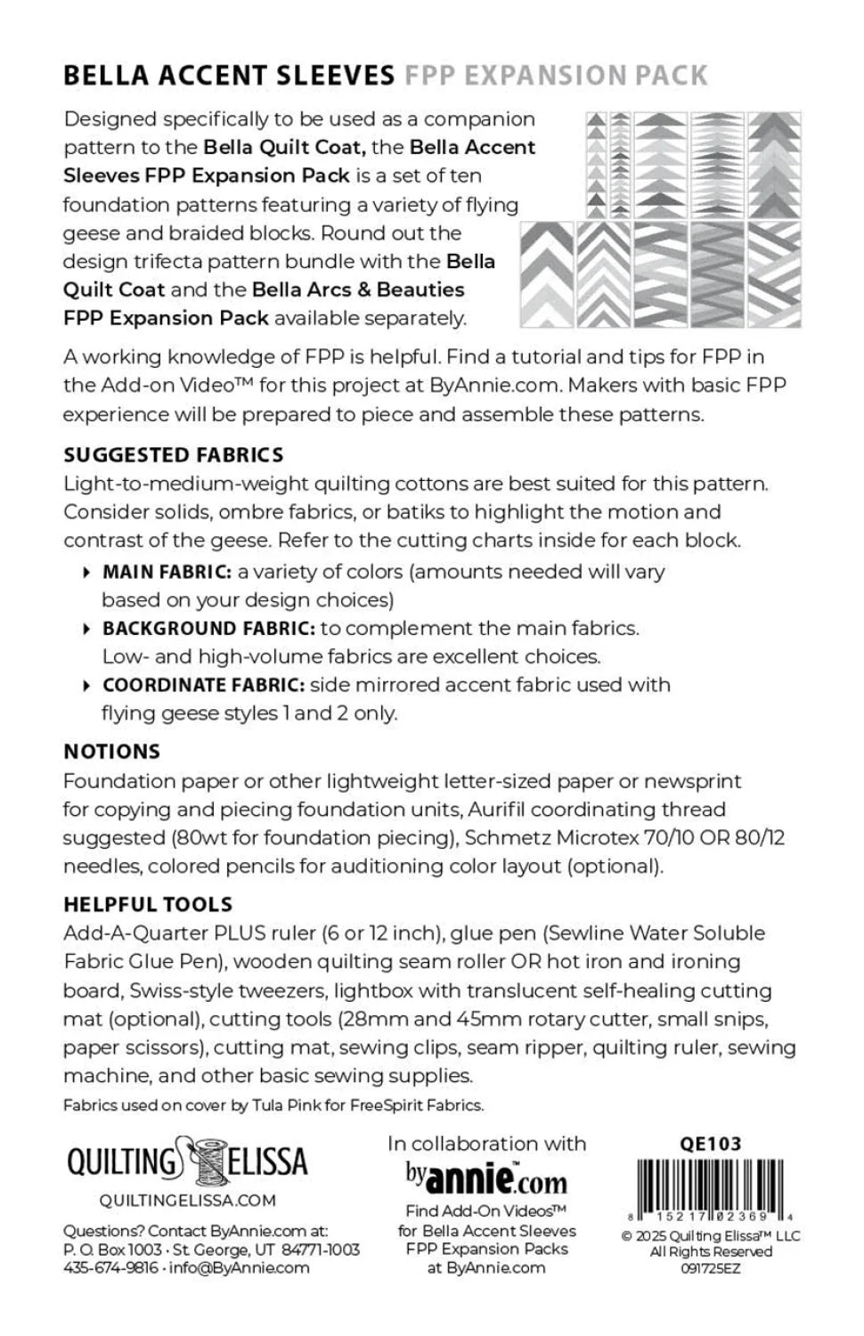 Bella Quilt Coat Accent Sleeves Pattern