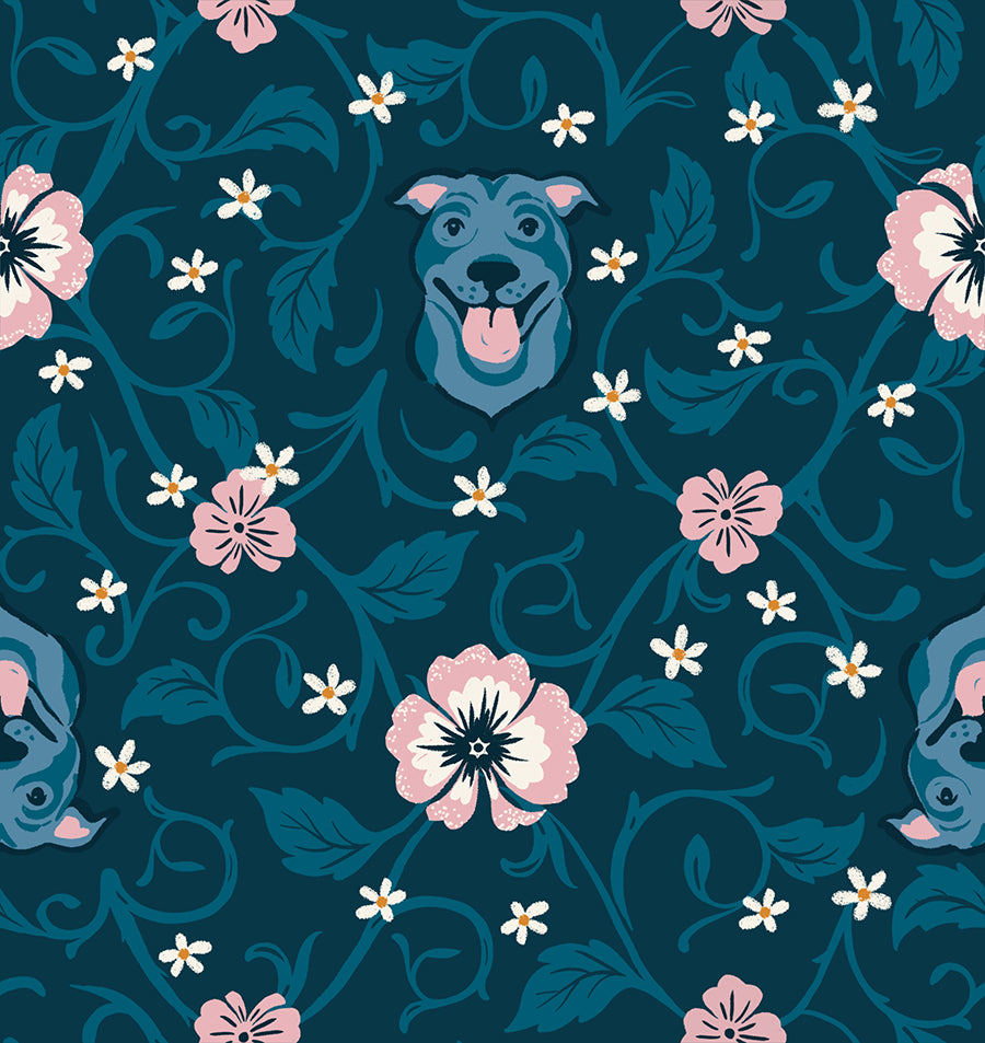BOLT END 11.5"Dog Park 52095-14 teal navy