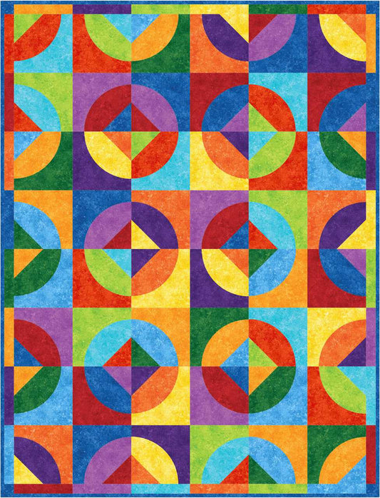 Rainbow Go Round Quilt Pattern
