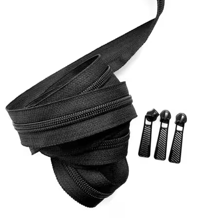 Sew Hungry Hippie Black on Black Zipper Pack