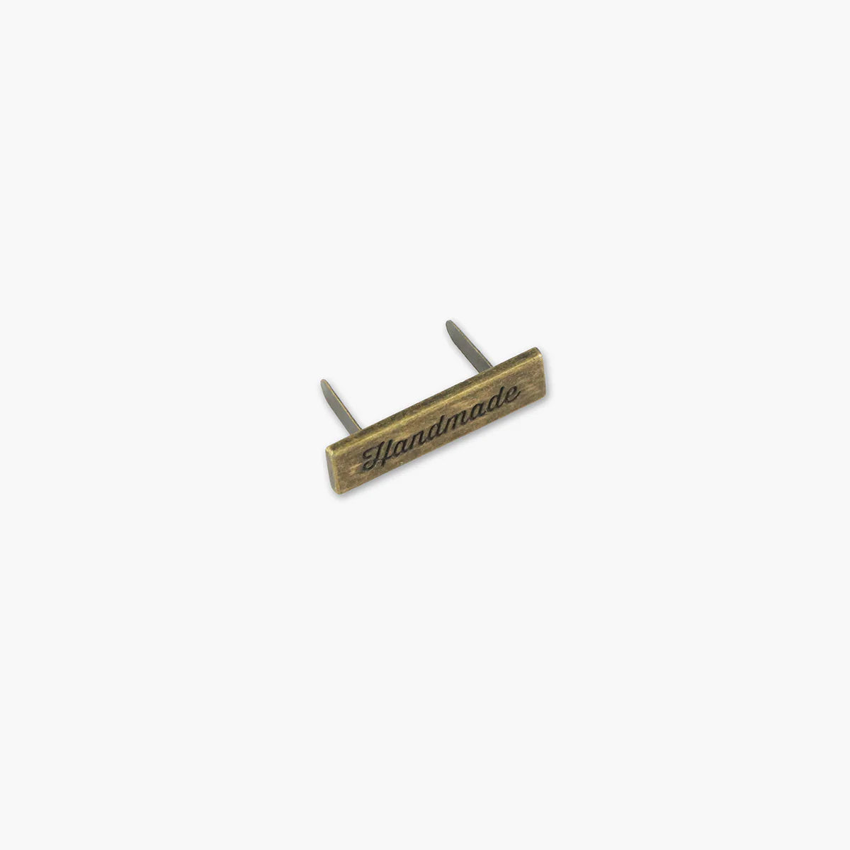 Handmade Label Antique Brass Script