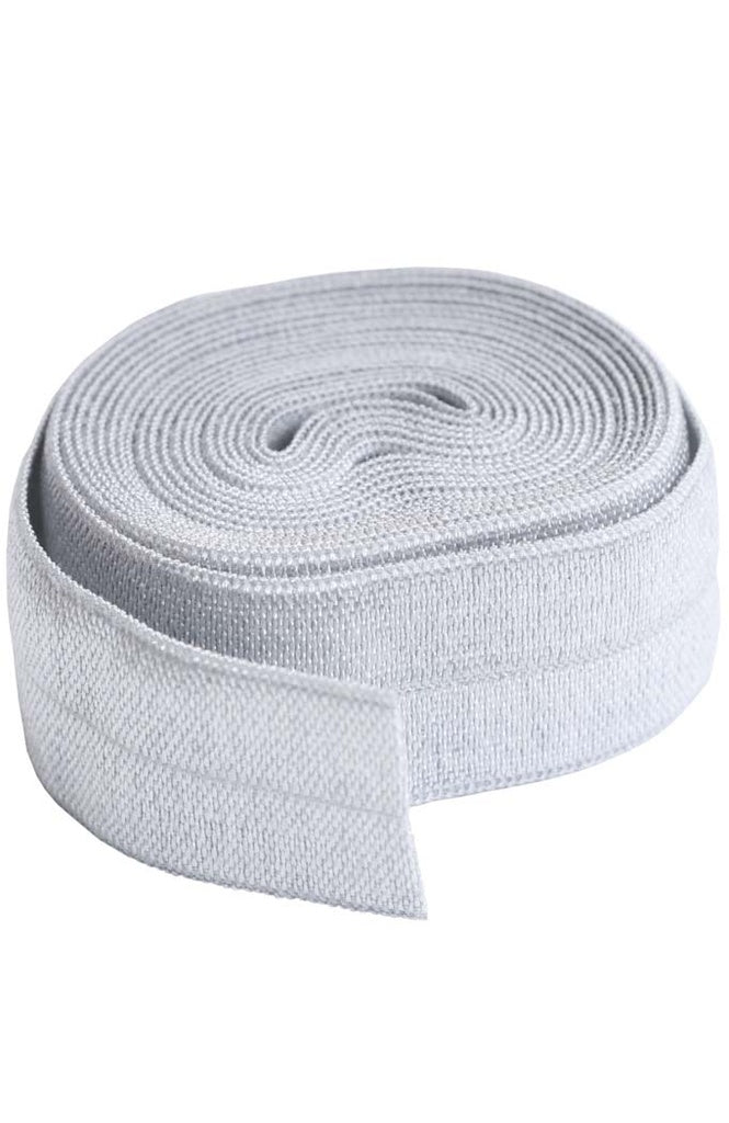 Fold over Elastic Pewter Grey