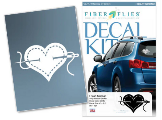 Fiber Flies Decal Kit I Heart Sewing
