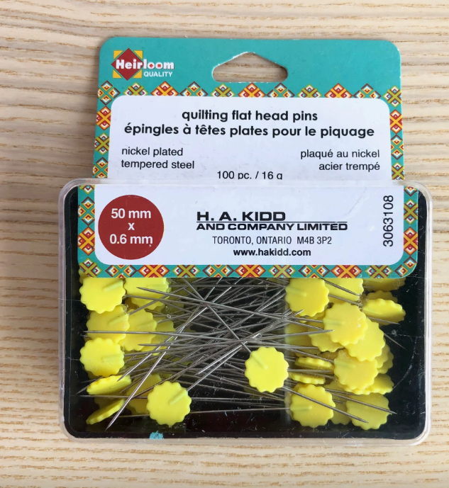 Heirloom Quilting Flat Head Pins