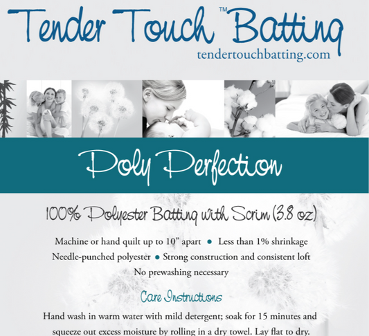 Tendertouch Polyester 96" Wide Batting