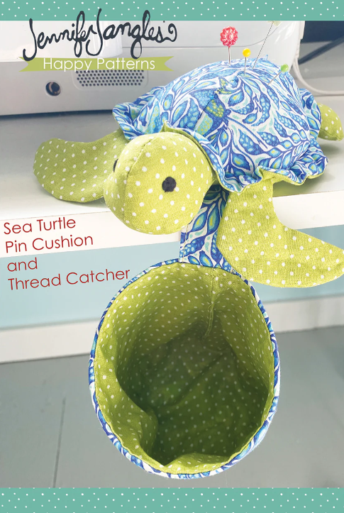 Sea Turtle Pin Cushion and Thread Catcher Pattern