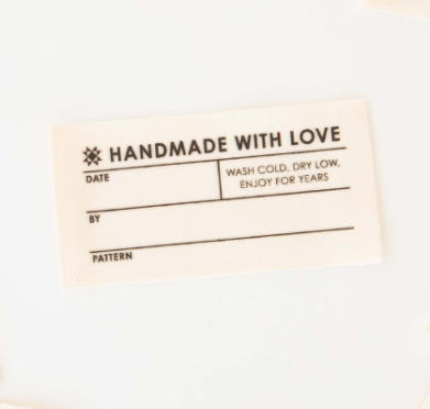 Sarah Hearts Label Handmade with Love