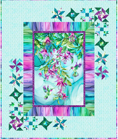 Digitally Printed Quite Contrary Quilt Top