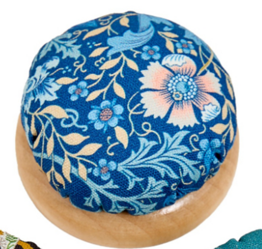 Wooden Base Pin Cushion Floral