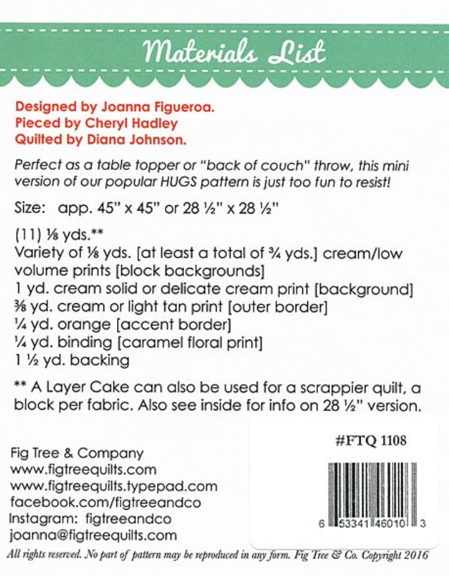 Hugs Mini Pattern