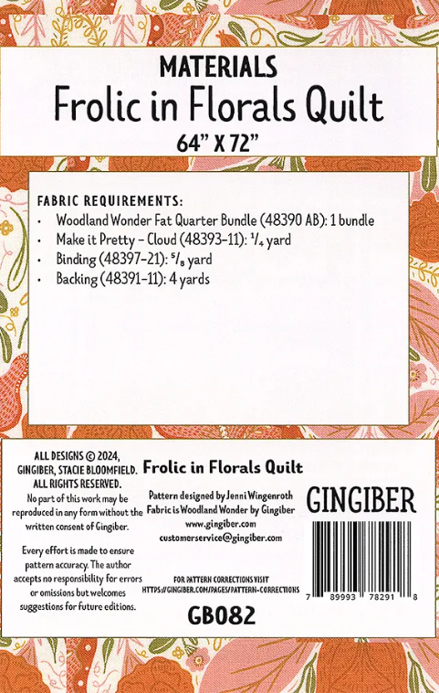 Frolic in Florals Quilt Pattern